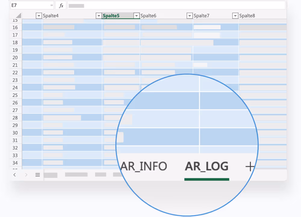 Stored in Excel